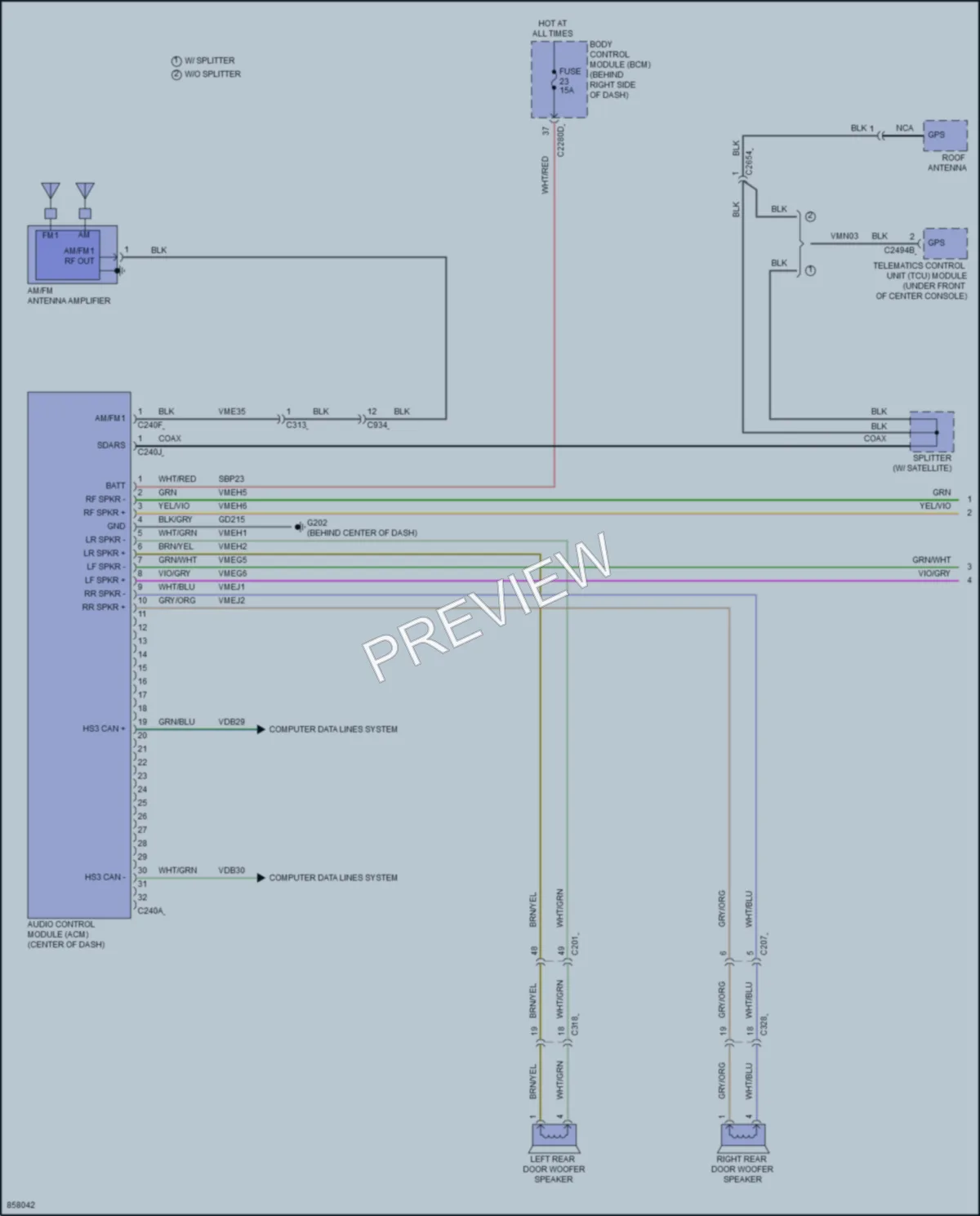2024 Ford EscapePlugIn Radio wiring diagram preview
