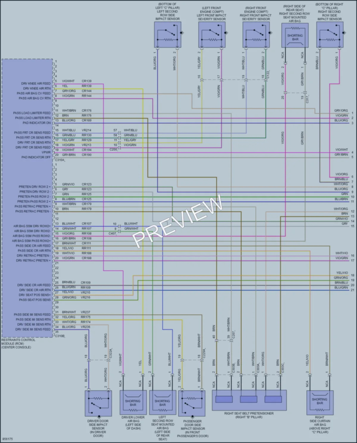 2024 Ford EscapePlugIn Supplemental Restraints wiring diagram preview