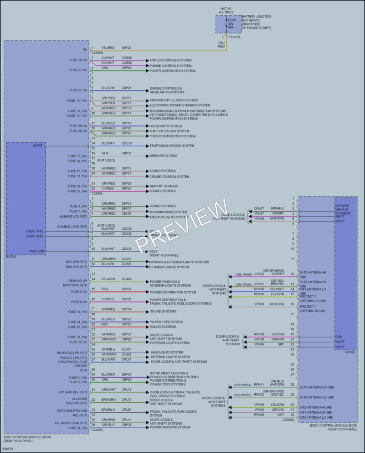 2024 Ford Expedition Body Control Modules wiring diagram preview