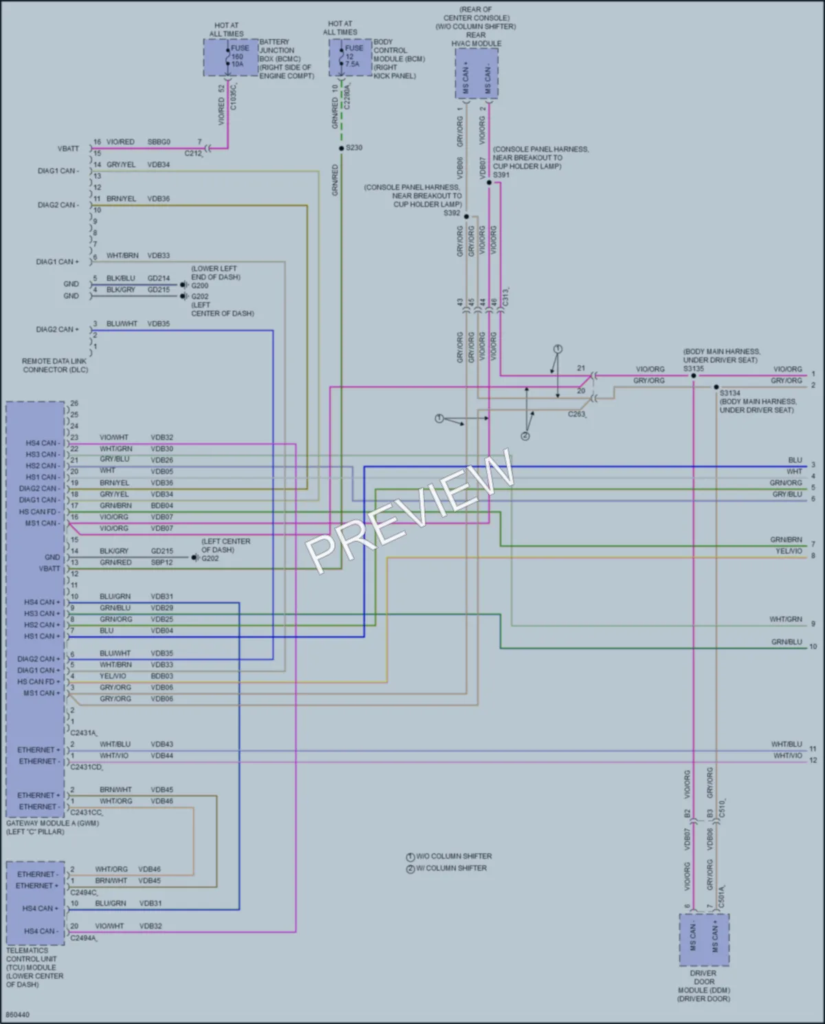 2024 Ford ExpeditionMAX Computer Data Lines wiring diagram preview