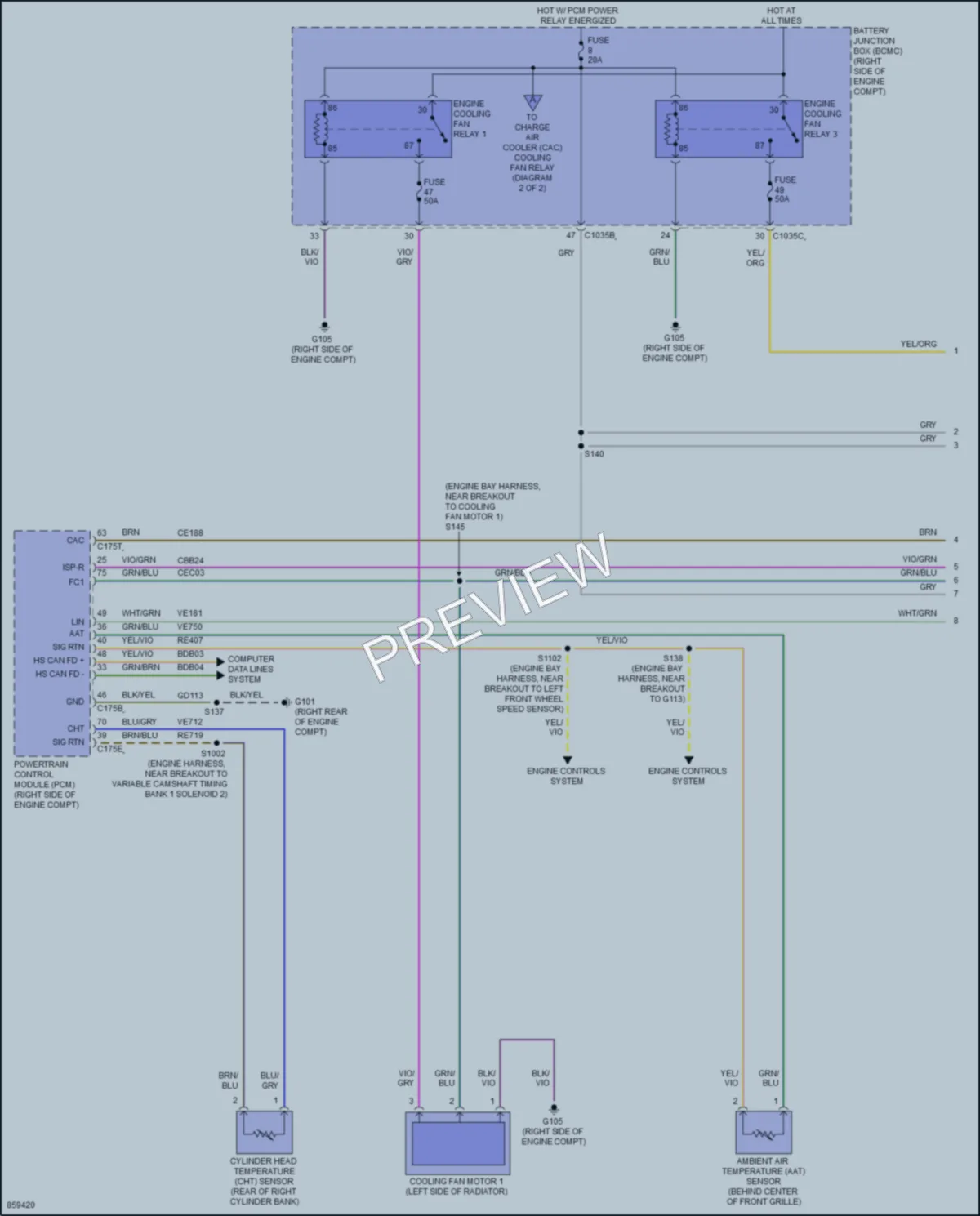 2024 Ford ExpeditionMAX Cooling Fan wiring diagram preview