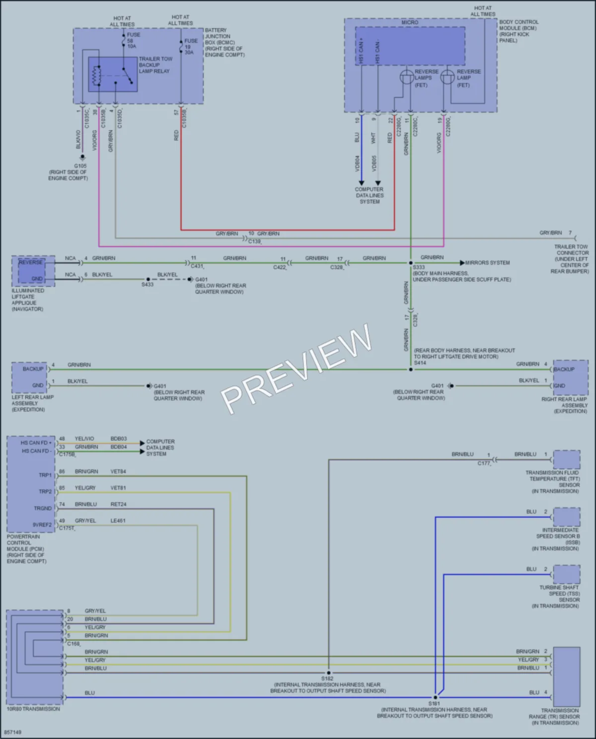 2024 Ford ExpeditionMAX Exterior Lights wiring diagram preview