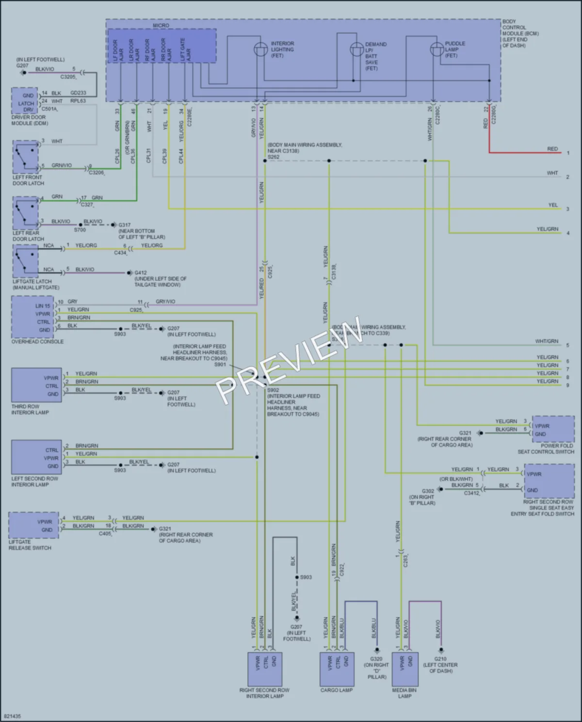 2024 Ford Explorer Interior Lights wiring diagram preview