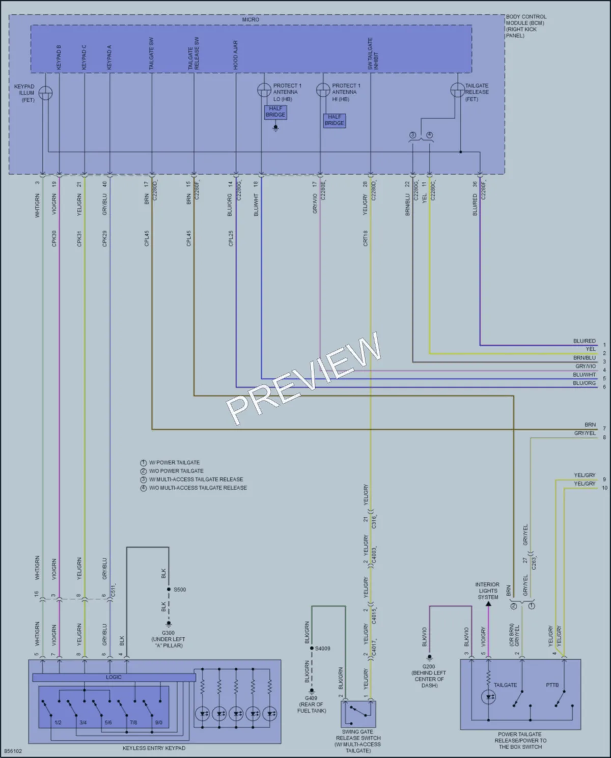 2024 Ford F150 Anti Theft wiring diagram preview
