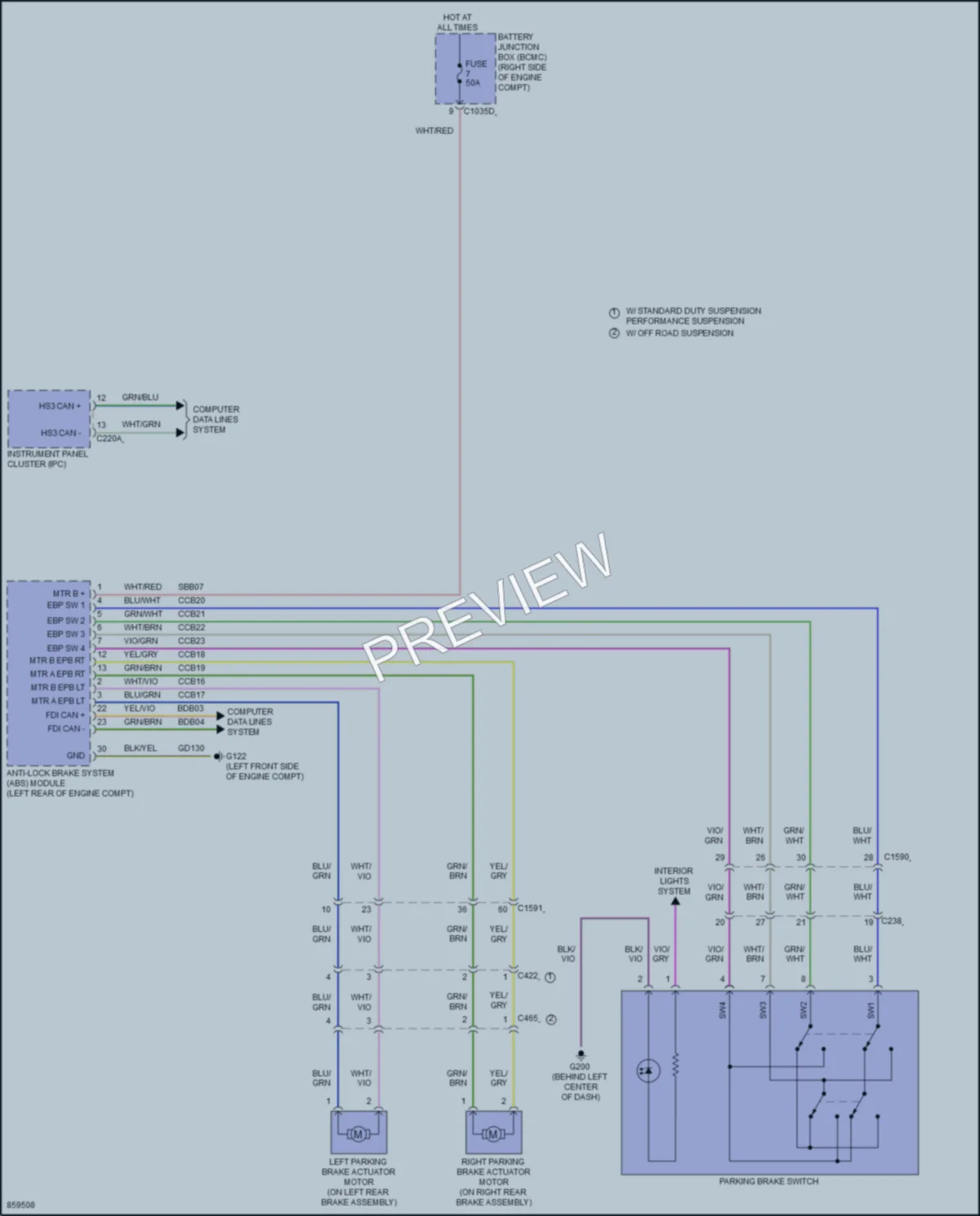 2024 Ford F150 Shift Interlock wiring diagram preview