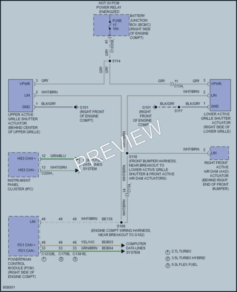 2024 Ford F150Hybrid Active Bodyworks wiring diagram preview