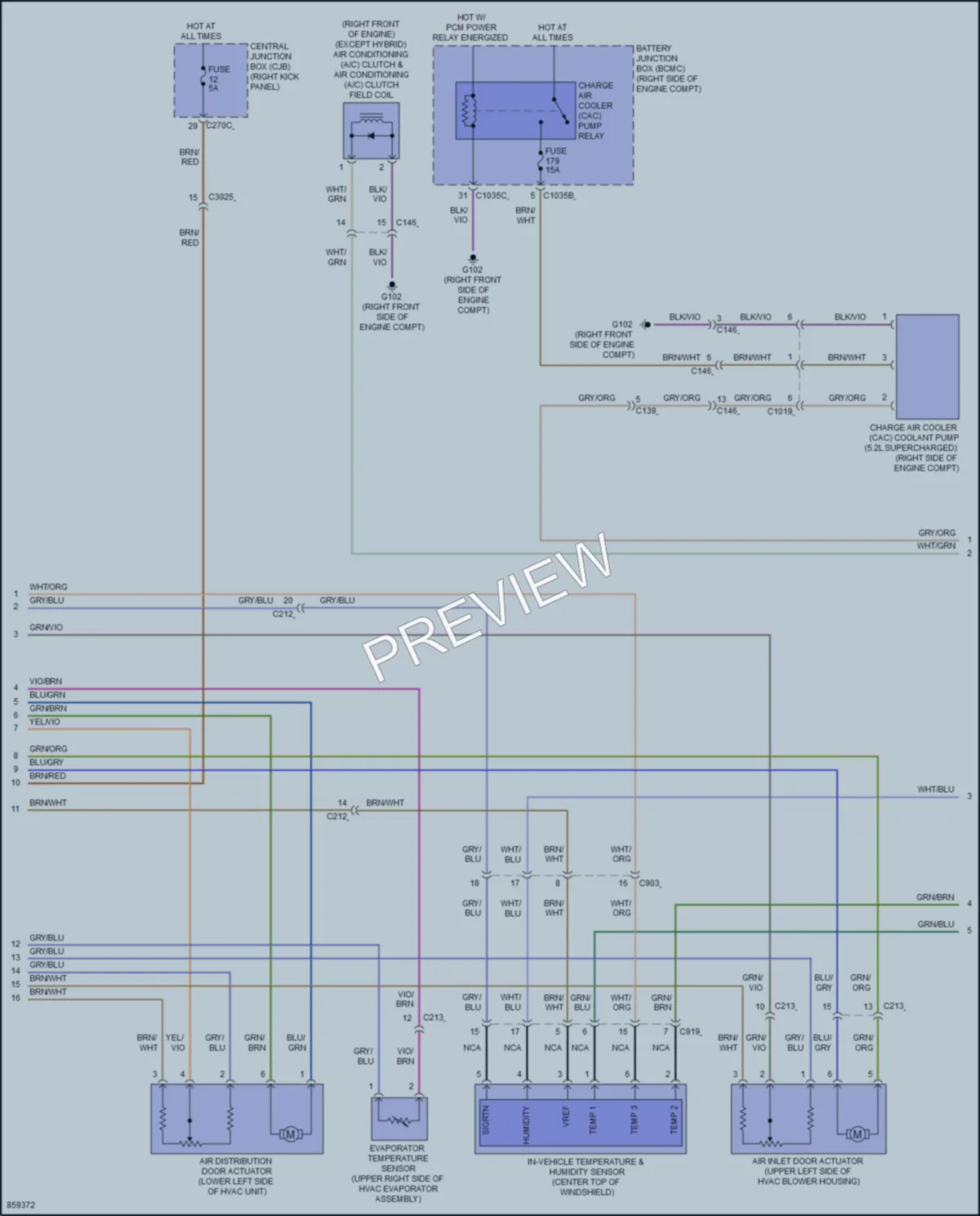 2024 Ford F150Hybrid Air Conditioning wiring diagram preview