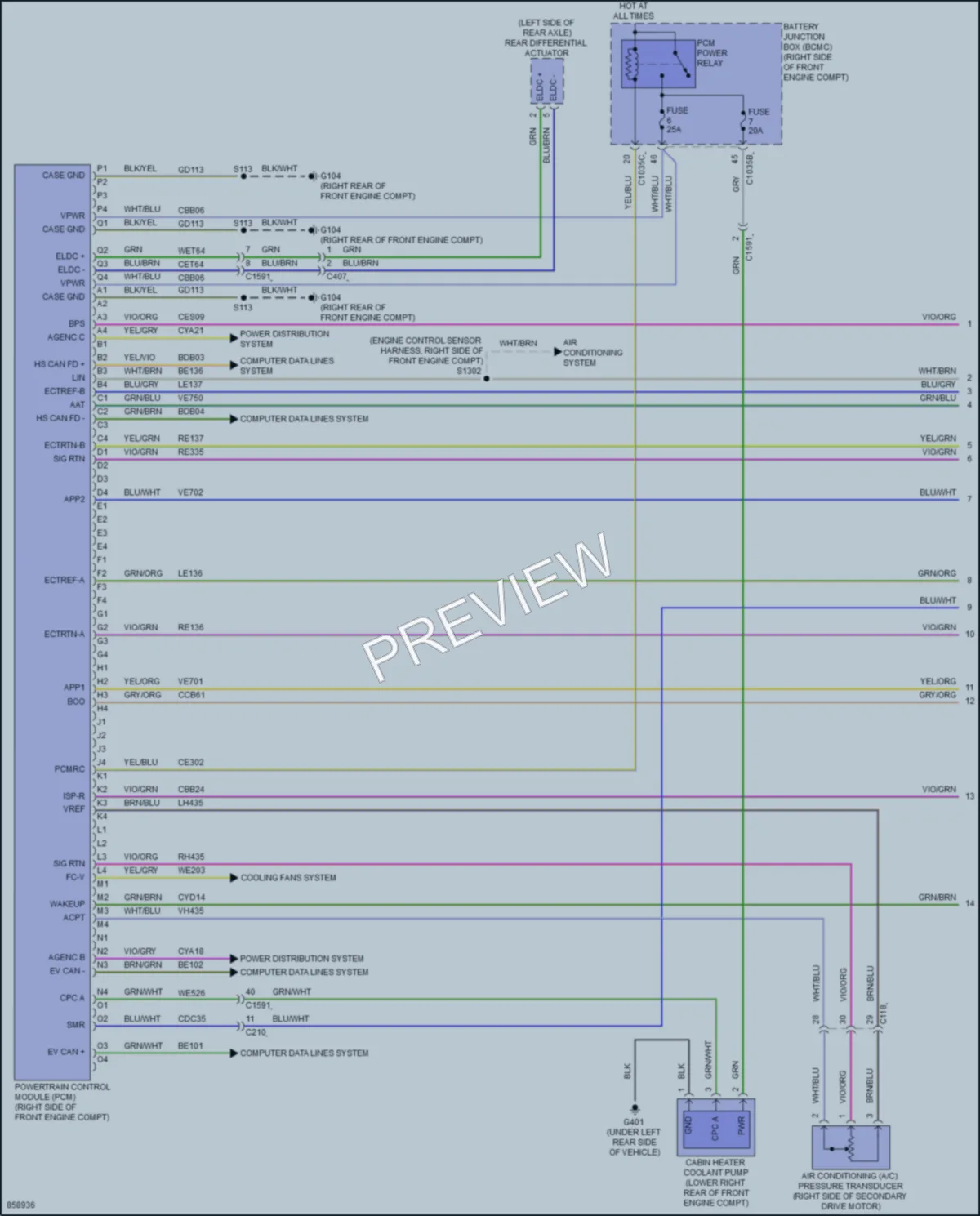 2024 Ford F150Lightning Engine Performance wiring diagram preview