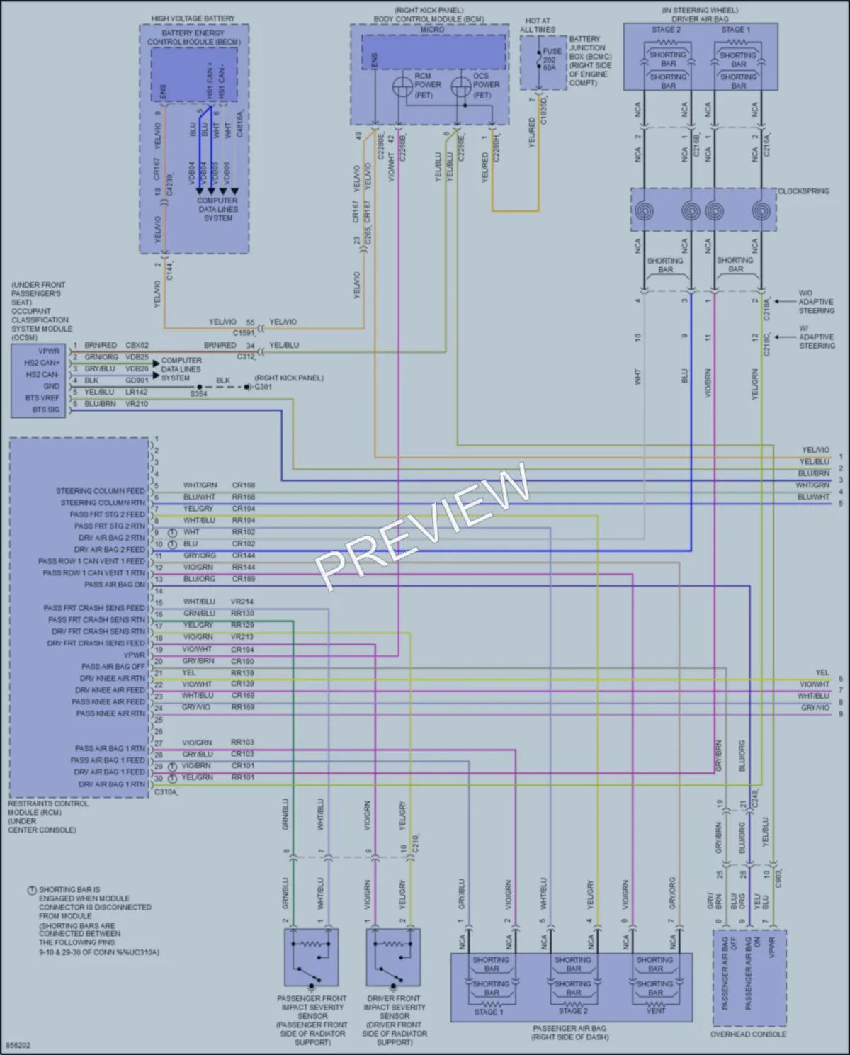 2024 Ford F150Lightning Supplemental Restraints wiring diagram preview