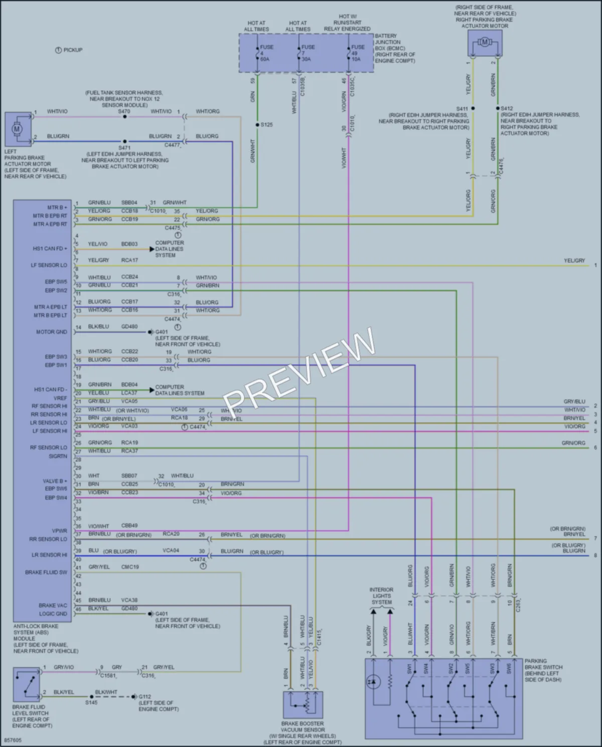 2024 Ford F250SuperDuty Anti Lock Brakes wiring diagram preview