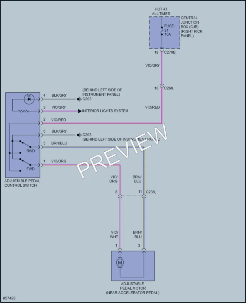 2024 Ford F250SuperDuty Power Seats wiring diagram preview