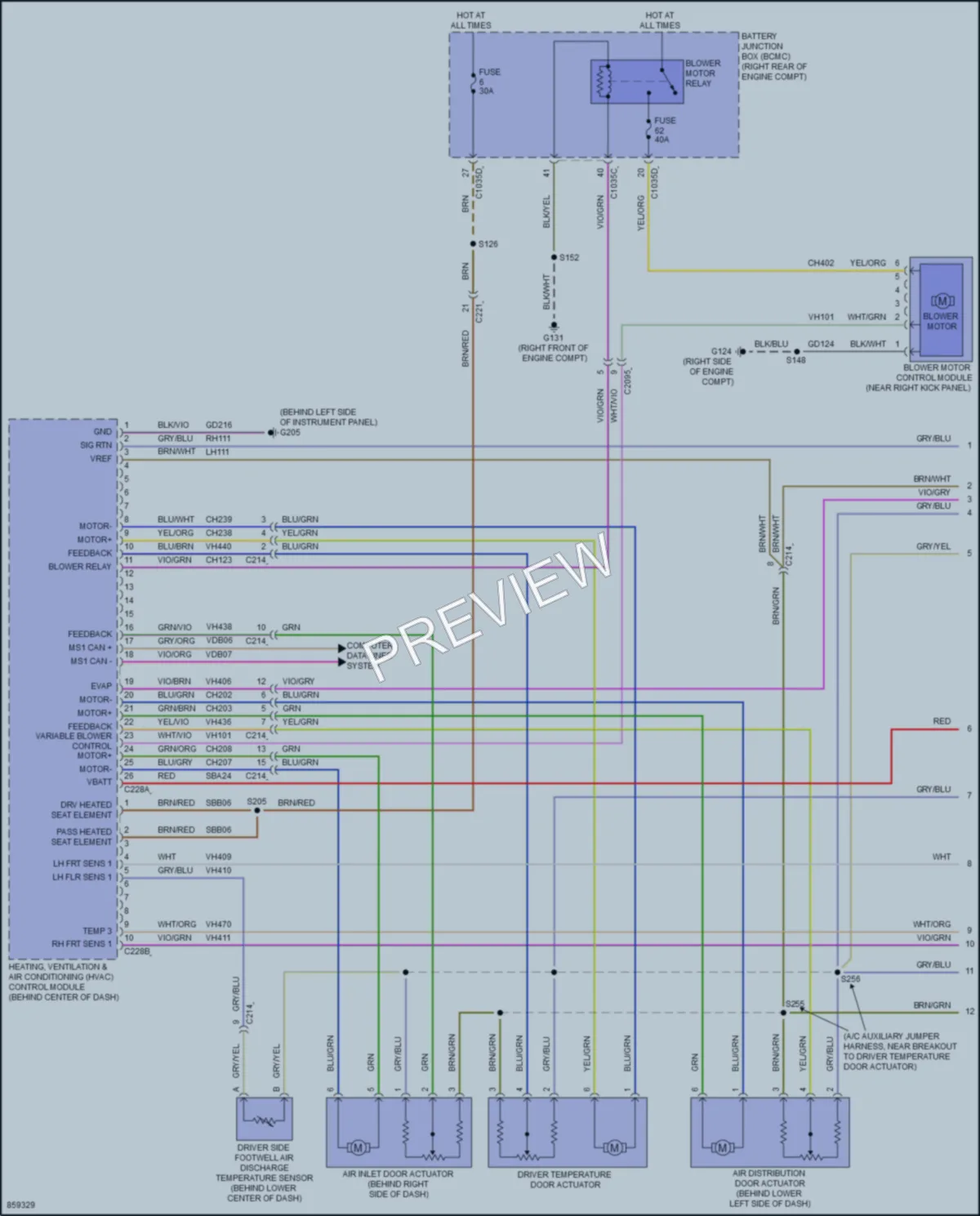 2024 Ford F350SuperDuty Air Conditioning wiring diagram preview
