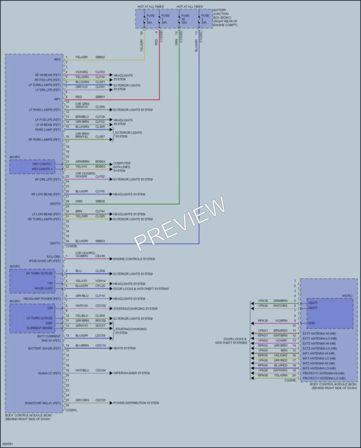 2024 Ford F350SuperDuty Body Control Modules wiring diagram preview