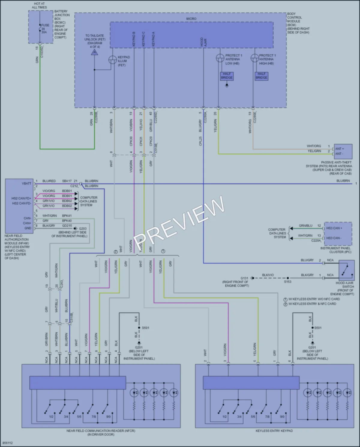 2024 Ford F450SuperDuty Anti Theft wiring diagram preview