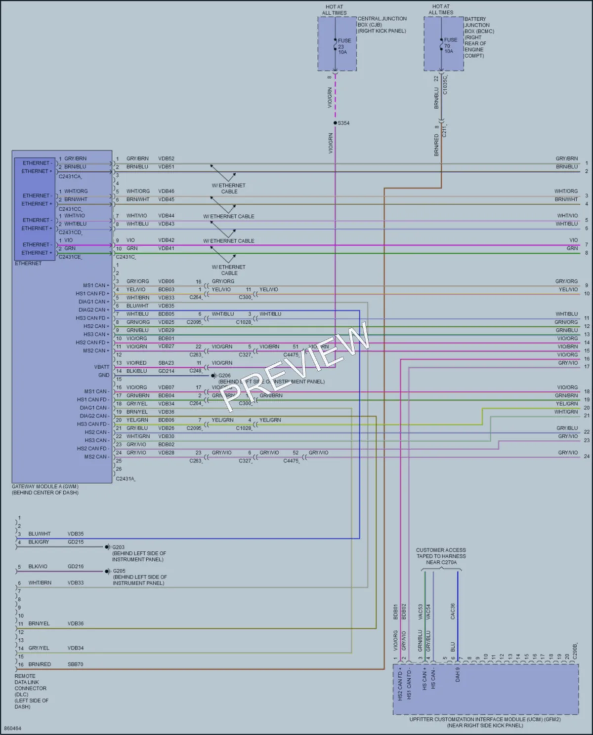 2024 Ford F450SuperDuty Computer Data Lines wiring diagram preview
