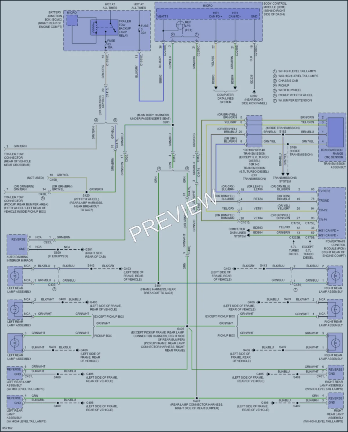 2024 Ford F450SuperDuty Exterior Lights wiring diagram preview