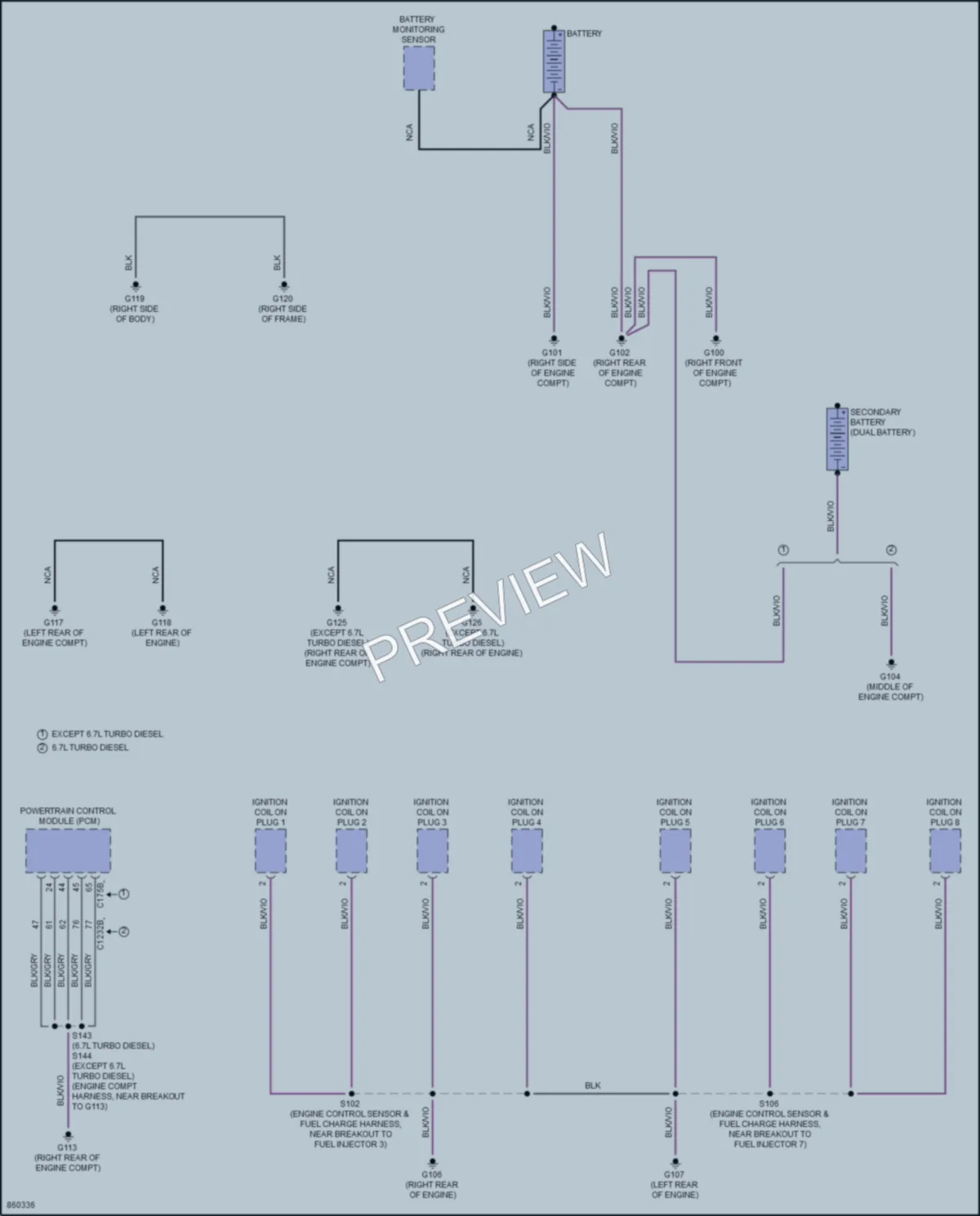 2024 Ford F450SuperDuty Ground Distribution wiring diagram preview