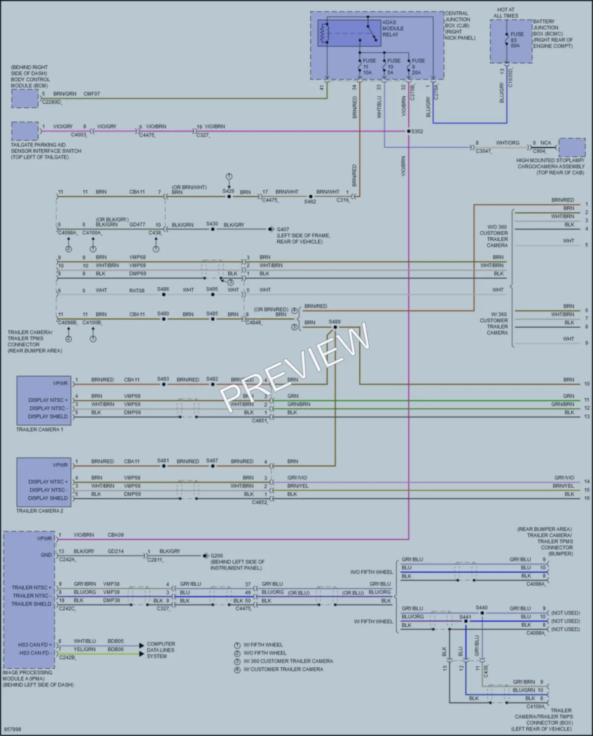 2024 Ford F550ChsCab Navigation wiring diagram preview