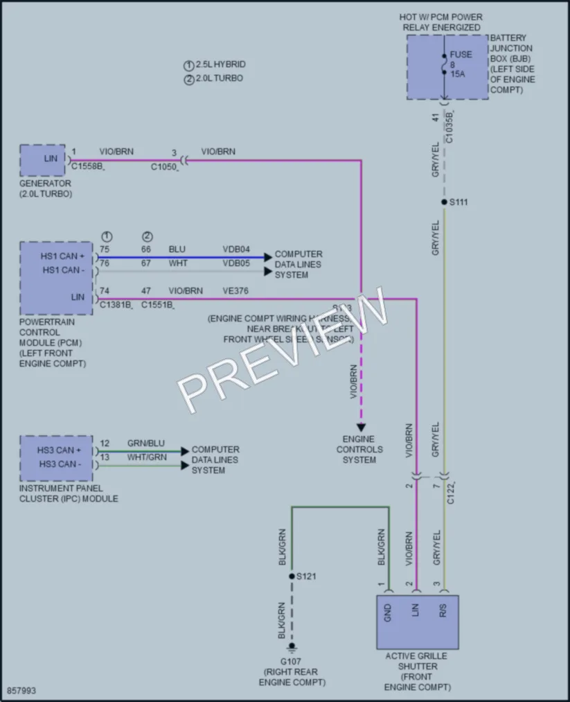 2024 Ford Maverick Active Bodyworks wiring diagram preview
