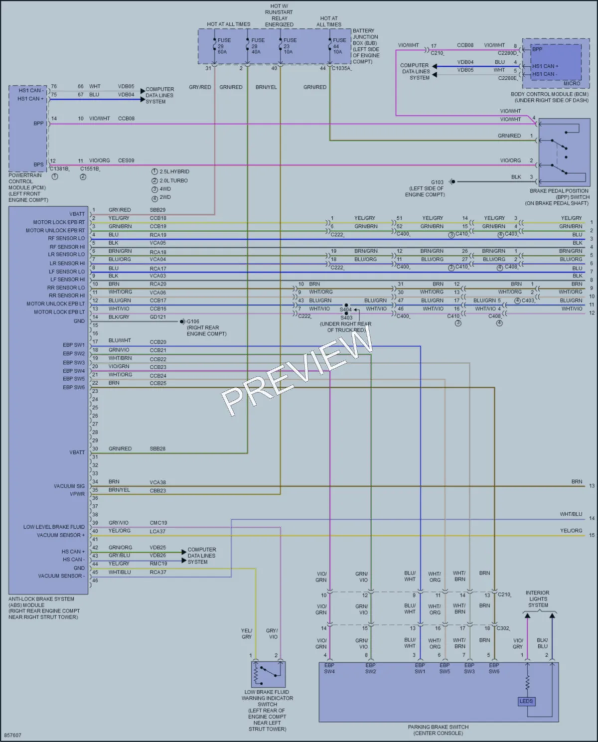 2024 Ford Maverick Anti Lock Brakes wiring diagram preview