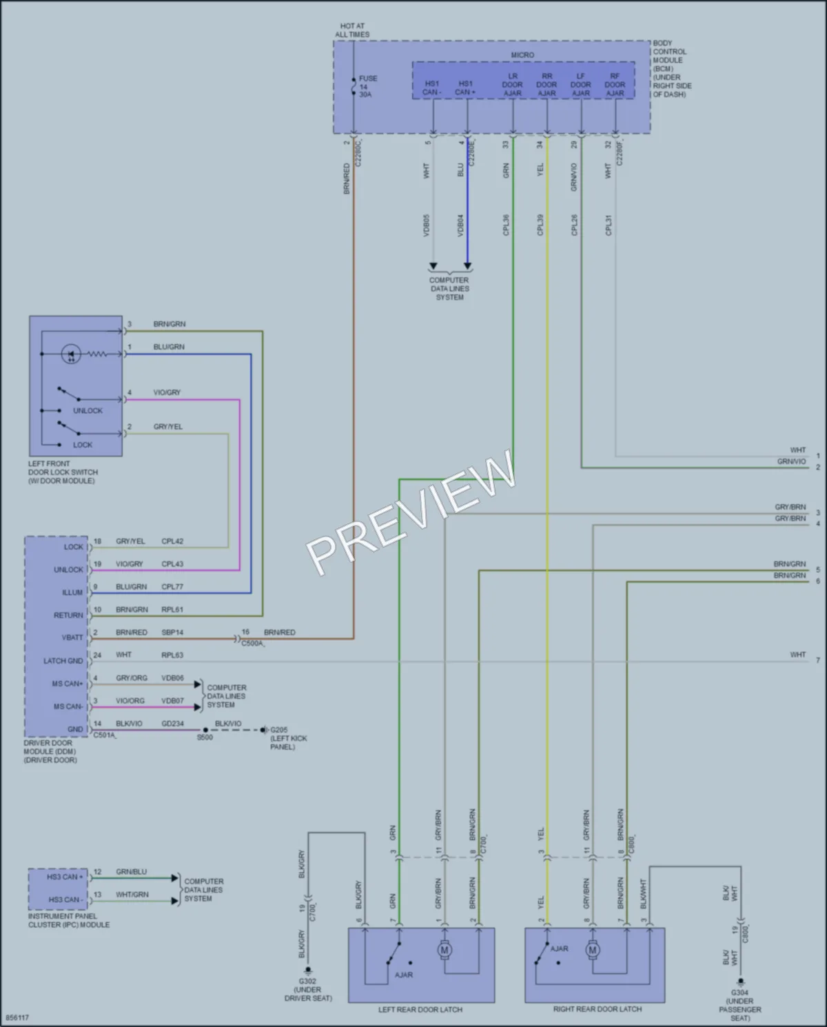 2024 Ford MaverickHybrid Anti Theft wiring diagram preview