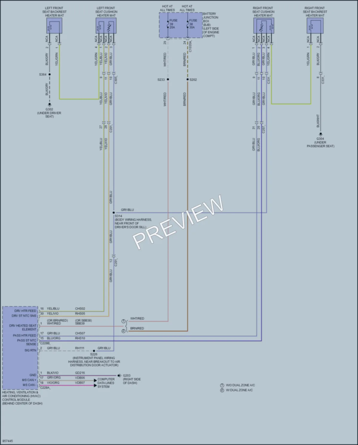 2024 Ford MaverickHybrid Power Seats wiring diagram preview