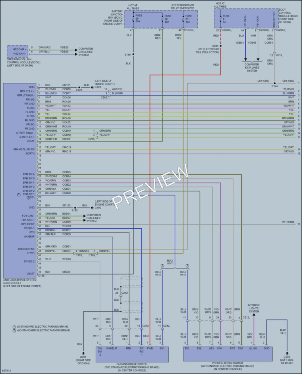 2024 Ford Mustang Anti Lock Brakes wiring diagram preview