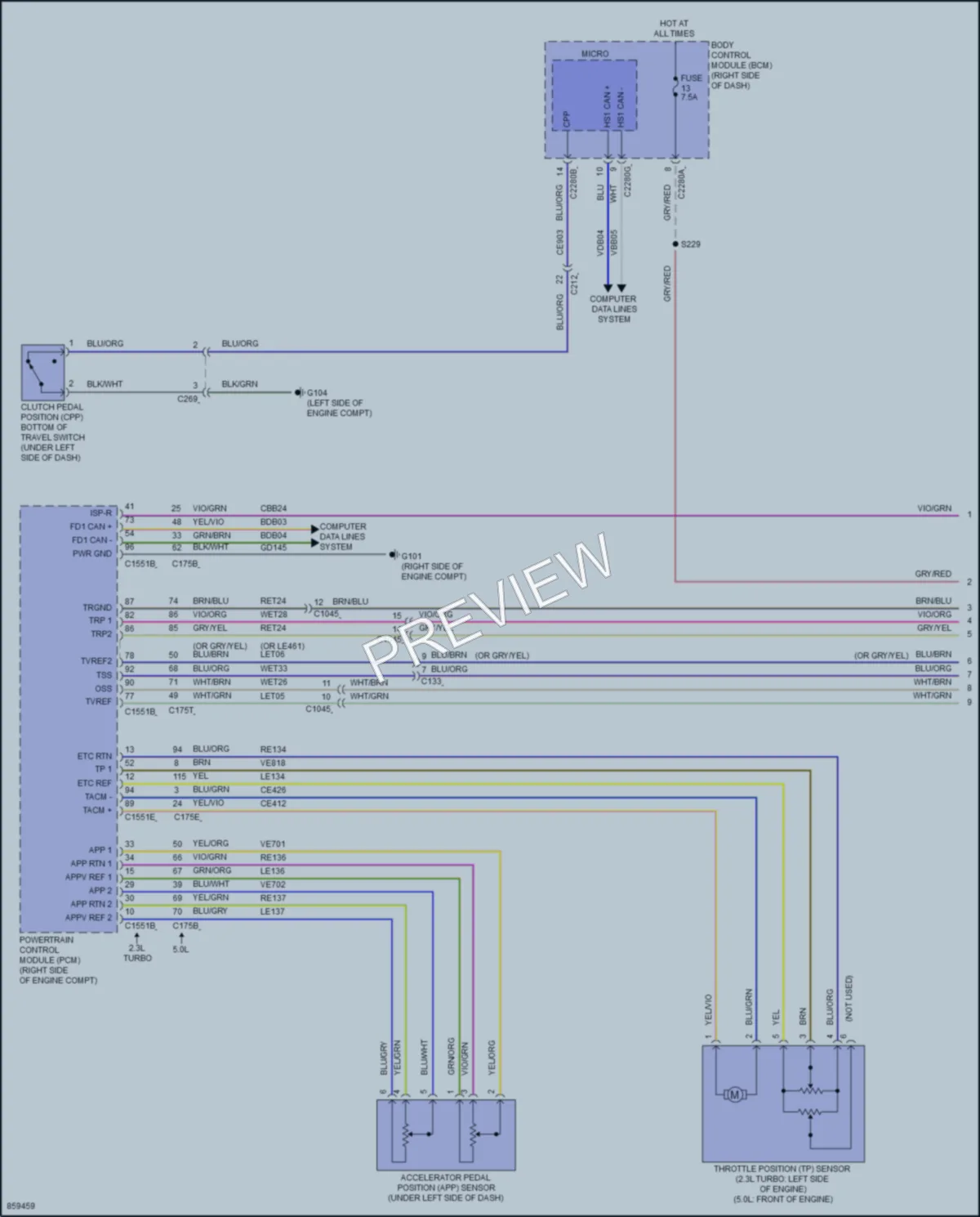 2024 Ford Mustang Cruise Control wiring diagram preview