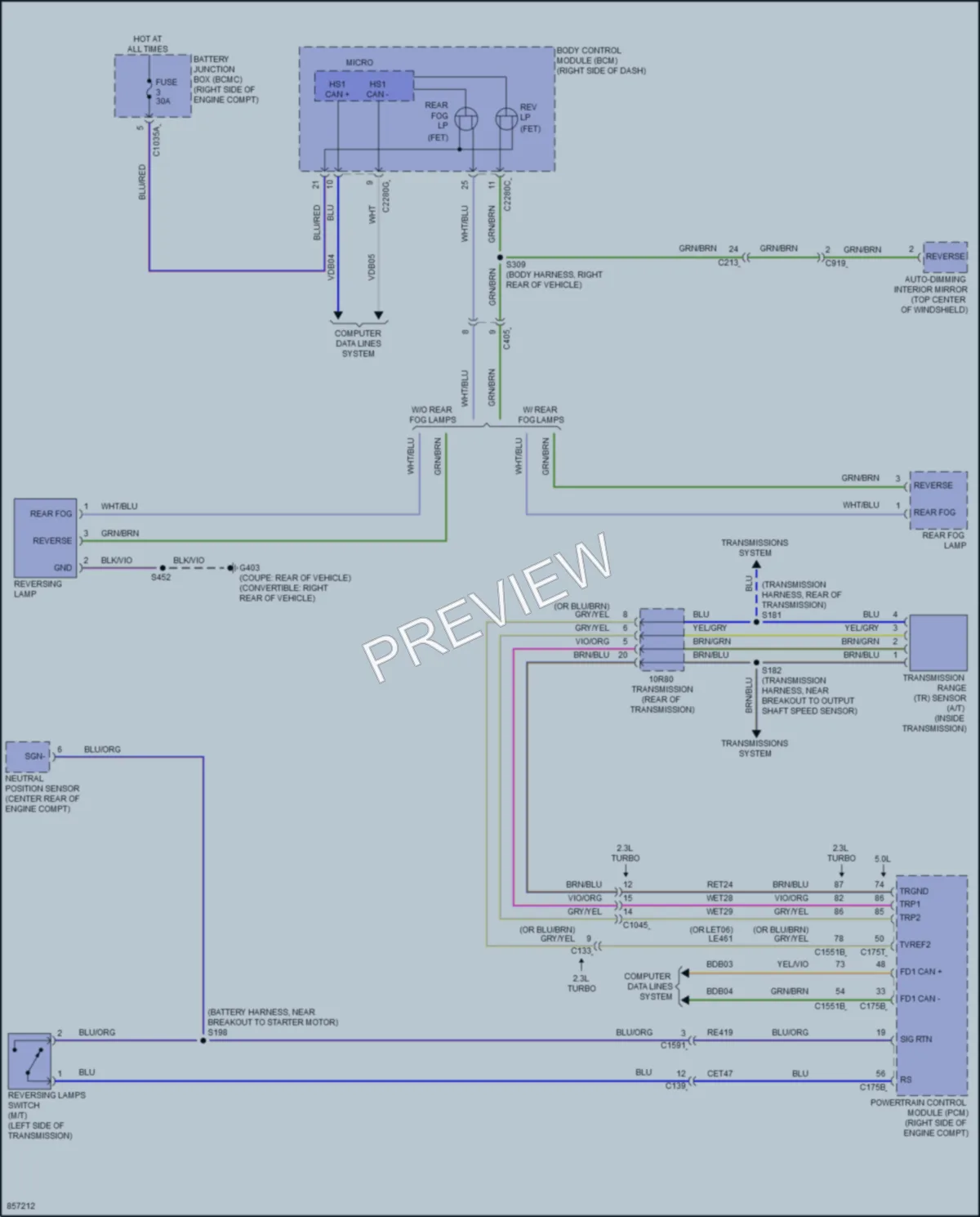 2024 Ford Mustang Exterior Lights wiring diagram preview