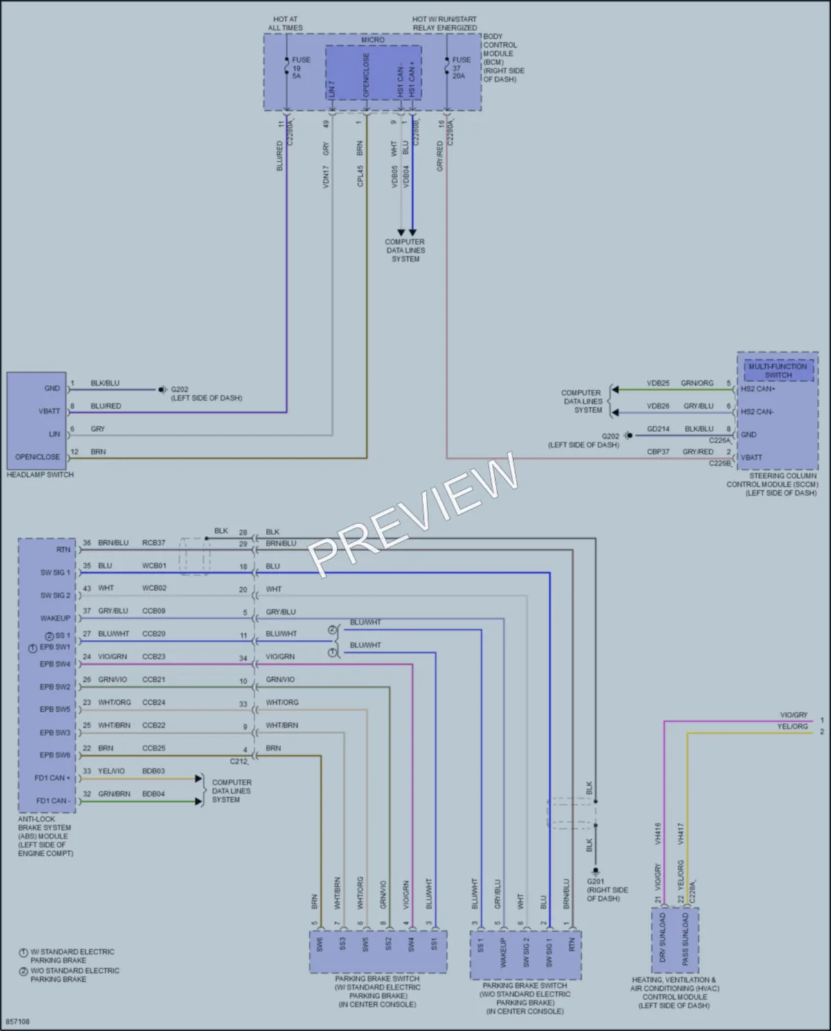 2024 Ford Mustang Headlights wiring diagram preview