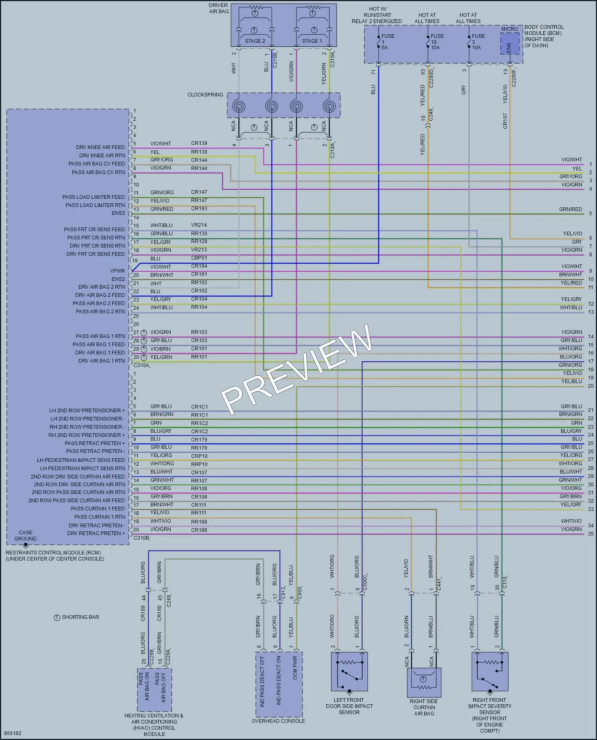 2024 Ford MustangMachE Supplemental Restraints wiring diagram preview