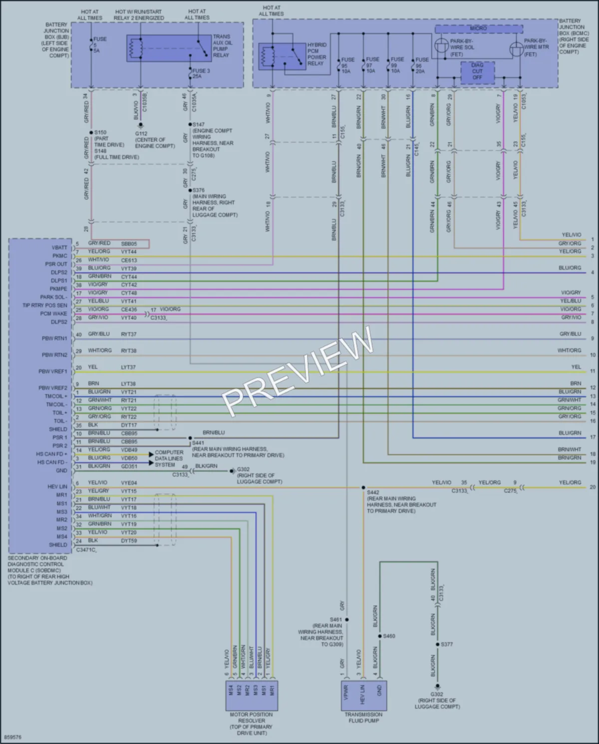 2024 Ford MustangMachE Transmission wiring diagram preview