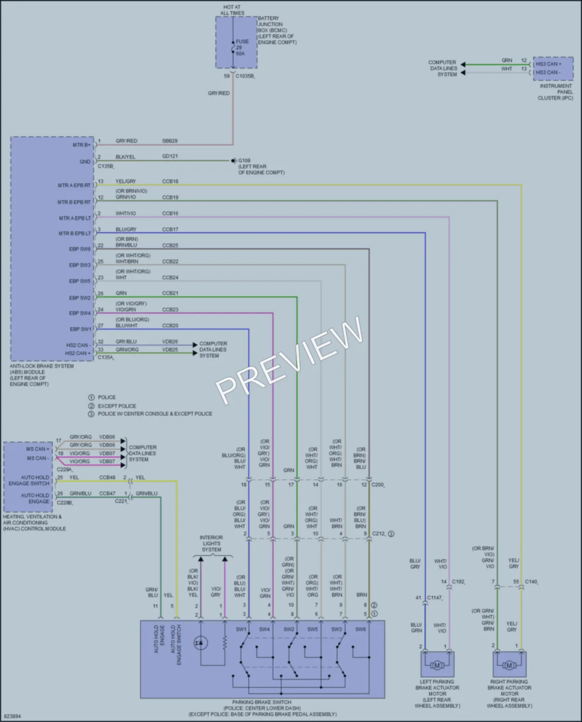 2024 Ford PoliceInterceptorUtility Shift Interlock wiring diagram preview