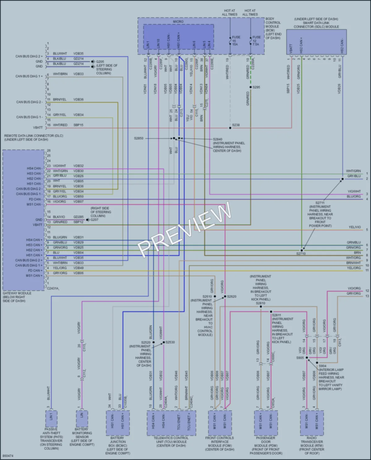 2024 Ford Ranger Computer Data Lines wiring diagram preview