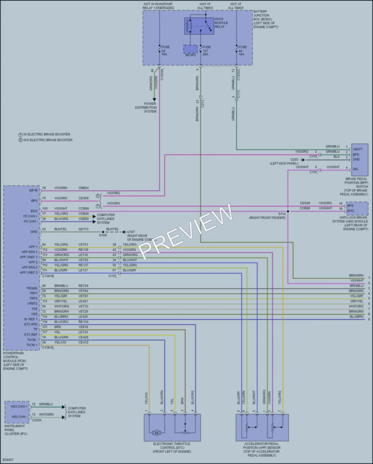 2024 Ford Ranger Cruise Control wiring diagram preview