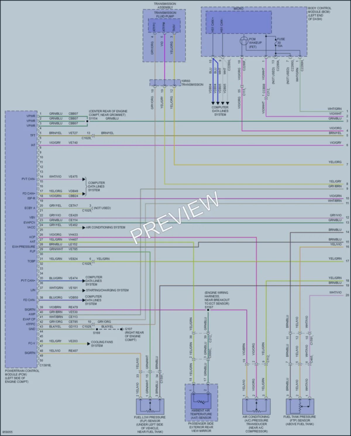 2024 Ford Ranger Engine Performance wiring diagram preview