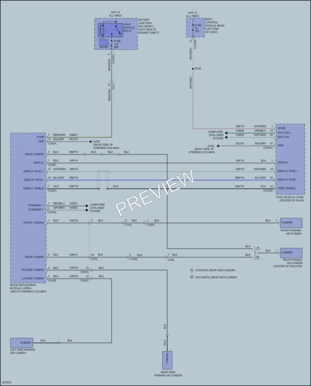 2024 Ford Ranger Navigation wiring diagram preview