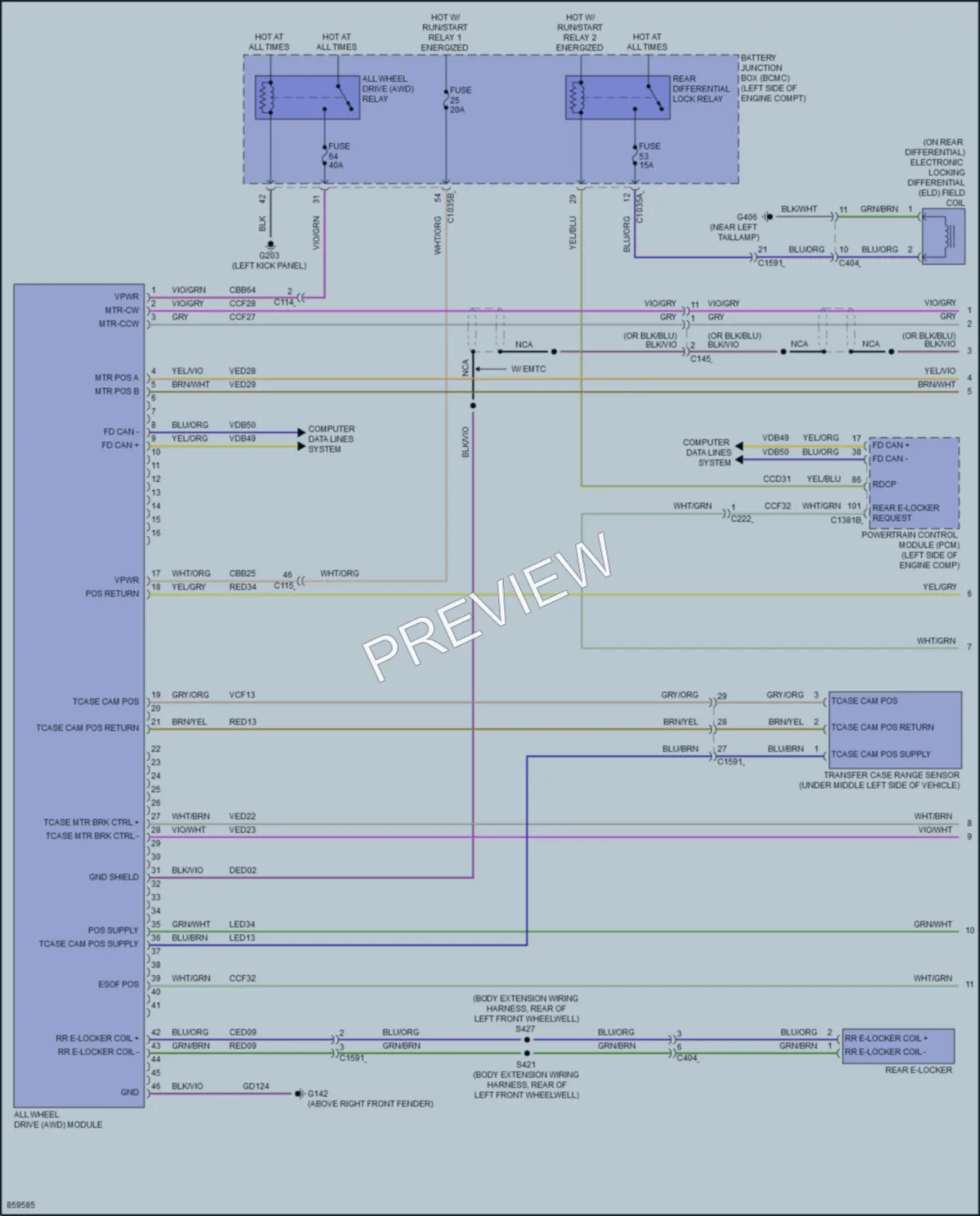 2024 Ford Ranger Transmission wiring diagram preview