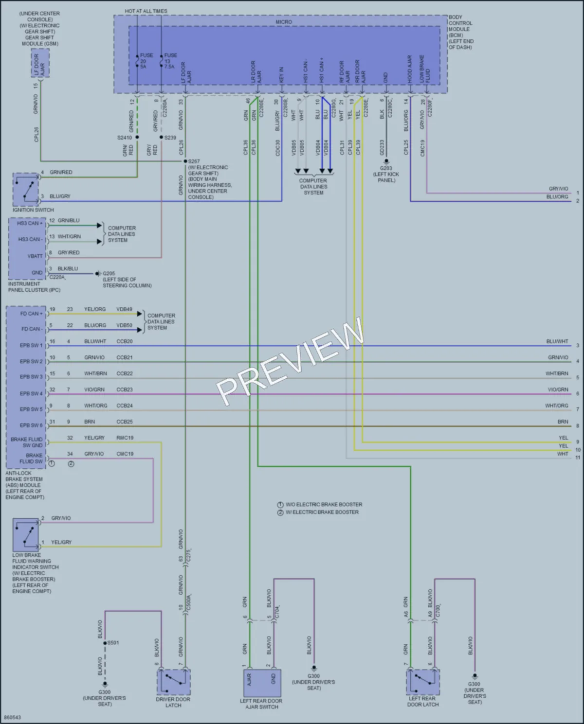 2024 Ford Ranger Warning Systems wiring diagram preview