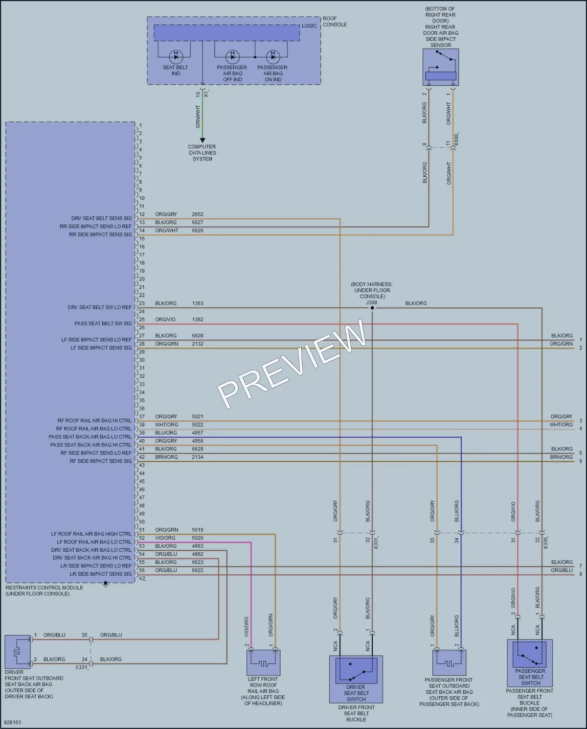 2024 GMC 1500Sierra Supplemental Restraints wiring diagram preview