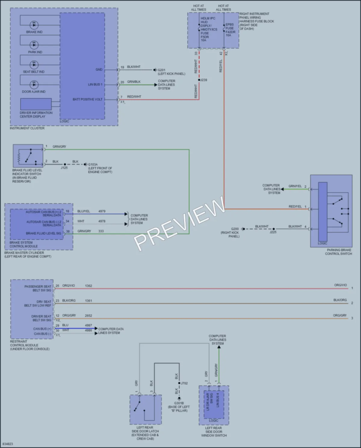 2024 GMC 1500Sierra Warning Systems wiring diagram preview