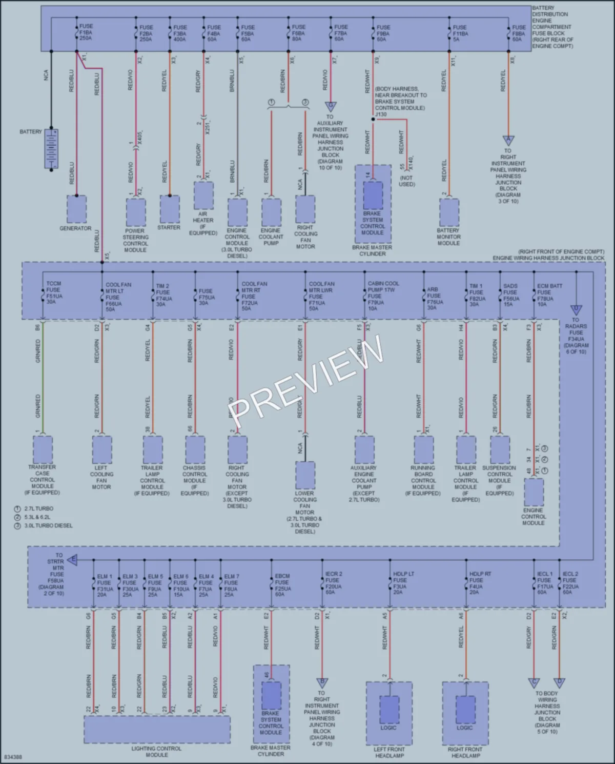 2024 GMC 1500SierraDenali Power Distribution wiring diagram preview