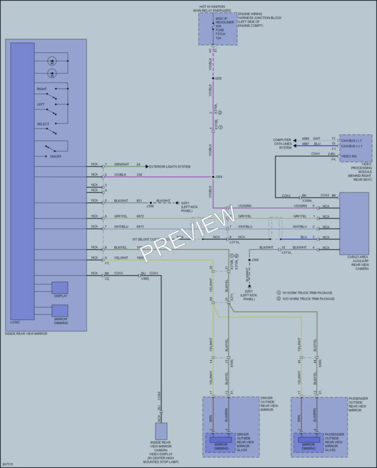 2024 GMC 2500HDSierra Power Mirrors wiring diagram preview