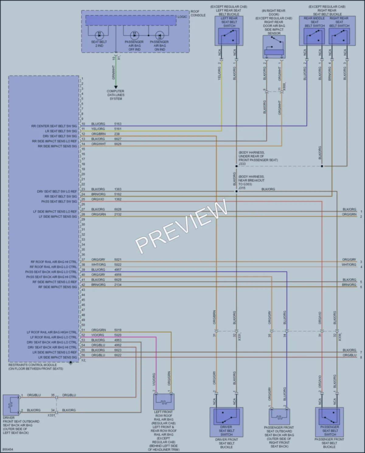2024 GMC 2500HDSierraDenali Supplemental Restraints wiring diagram preview