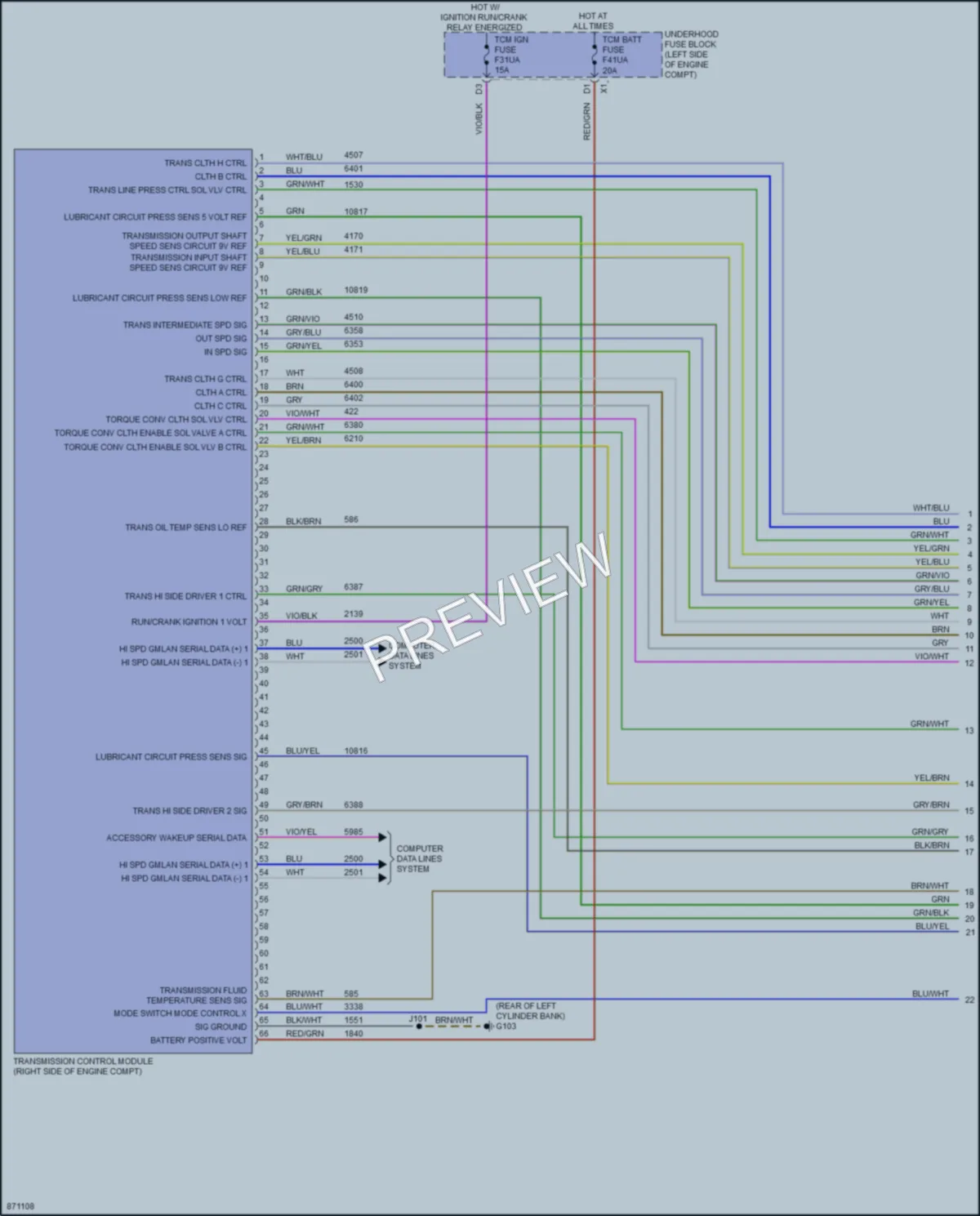 2024 GMC 2500Savana Transmission wiring diagram preview