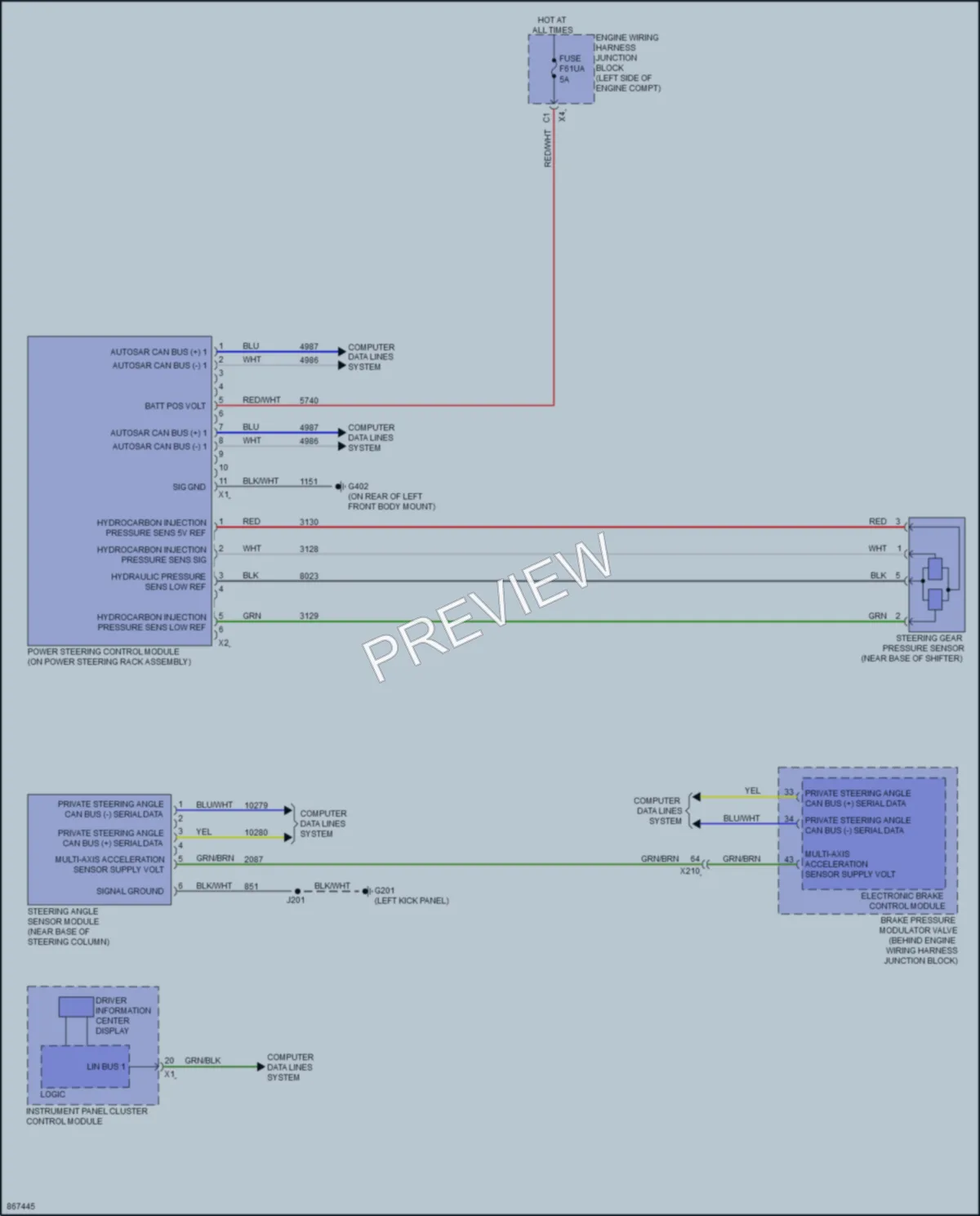 2024 GMC 3500HDSierra Electronic Power Steering wiring diagram preview