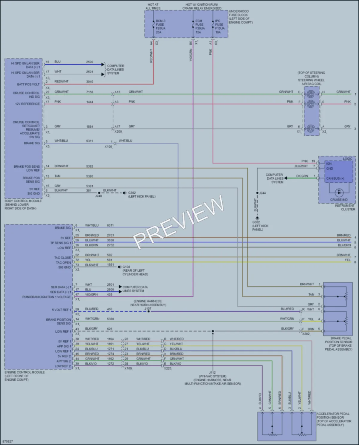 2024 GMC 3500Savana Cruise Control wiring diagram preview