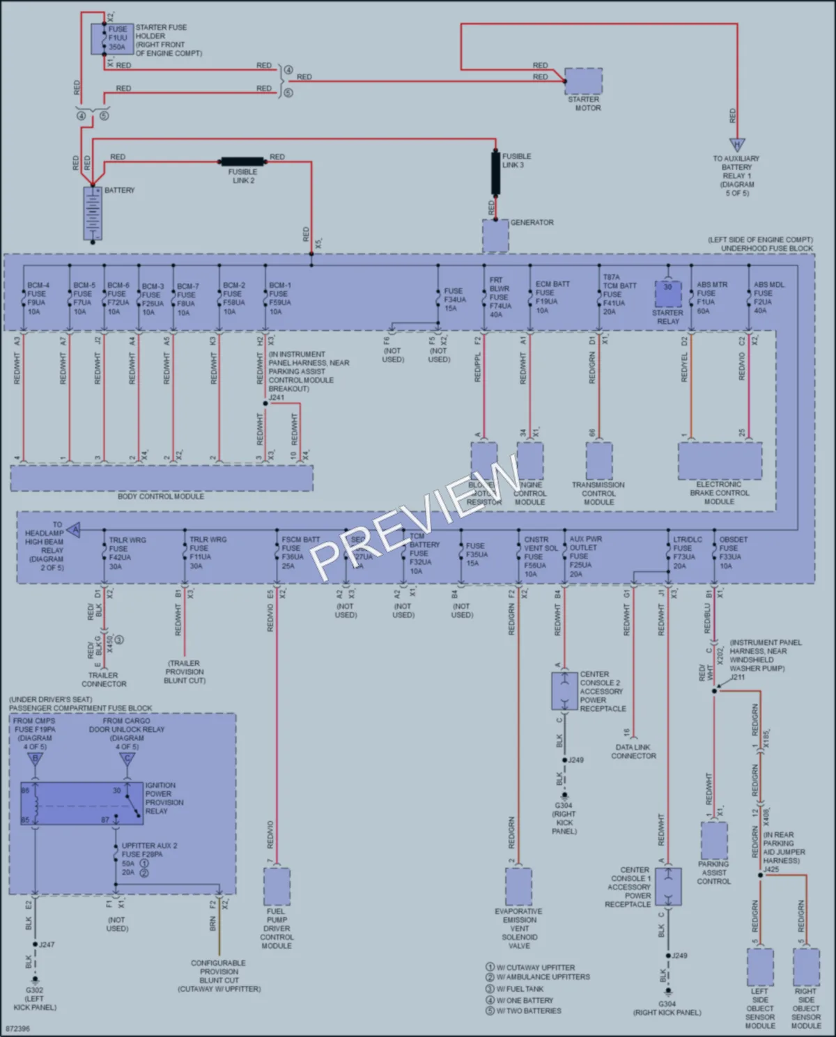 2024 GMC 3500Savana Power Distribution wiring diagram preview