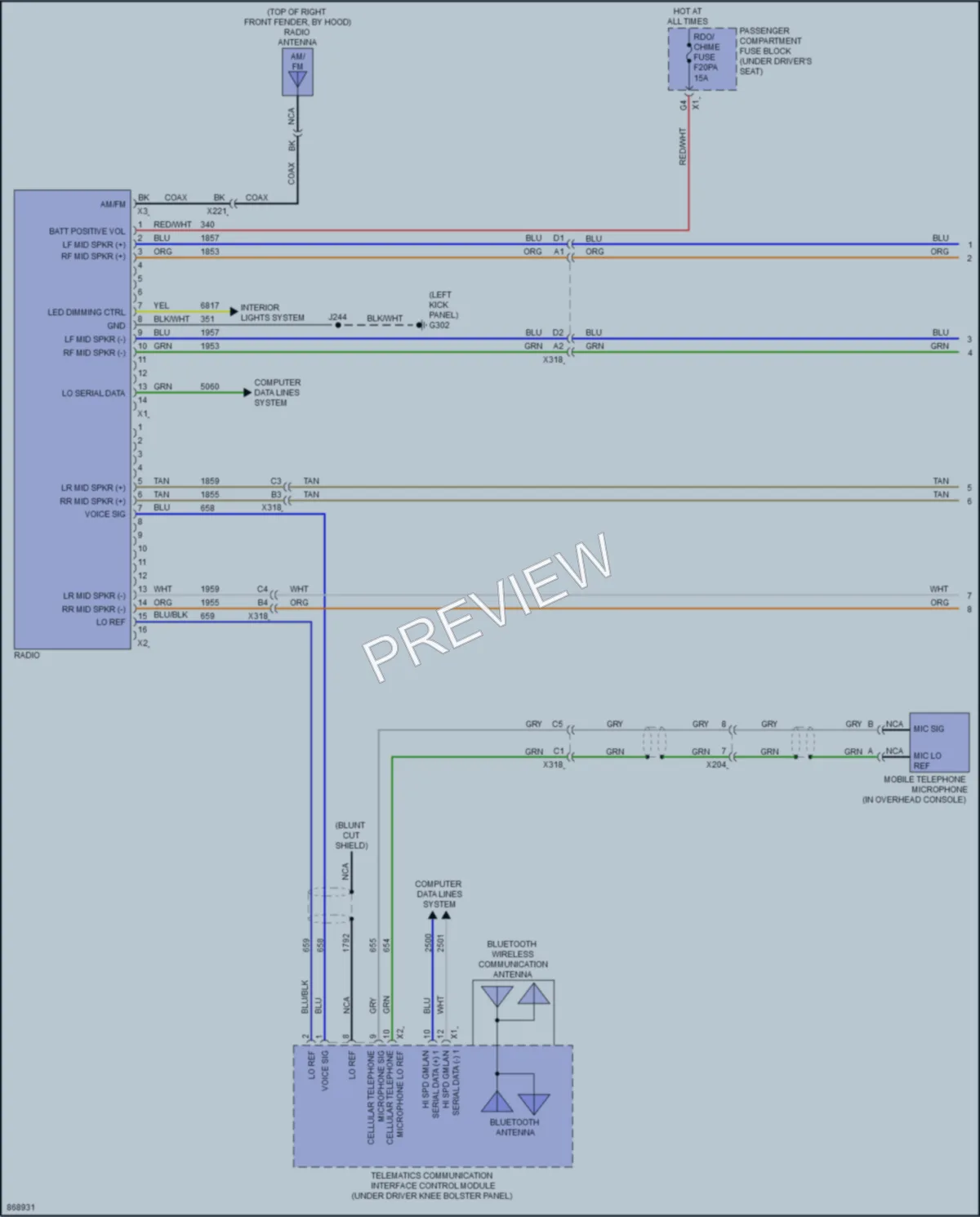 2024 GMC 3500Savana Radio wiring diagram preview