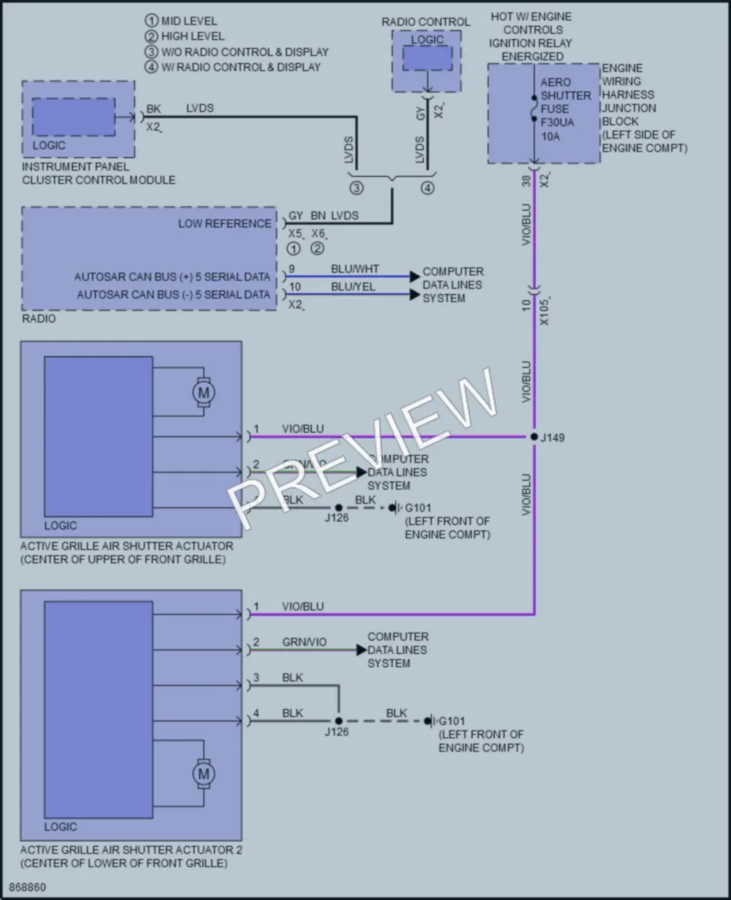 2024 GMC Acadia Active Bodyworks wiring diagram preview
